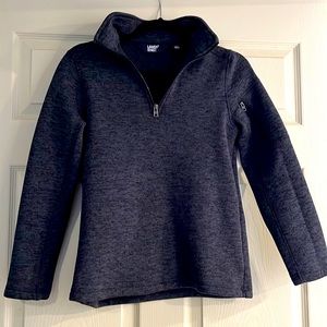 Charcoal grey Lands End pullover xs